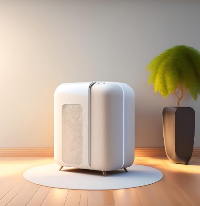 White modern design air purifier